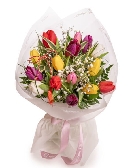 Buchet lalele multicolore „Happiness