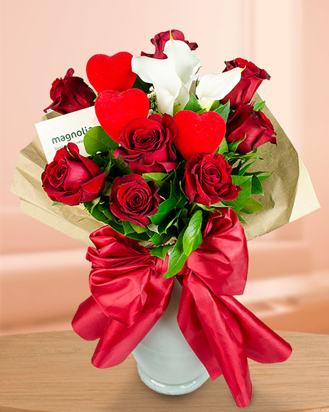 Bouquet with callas and roses