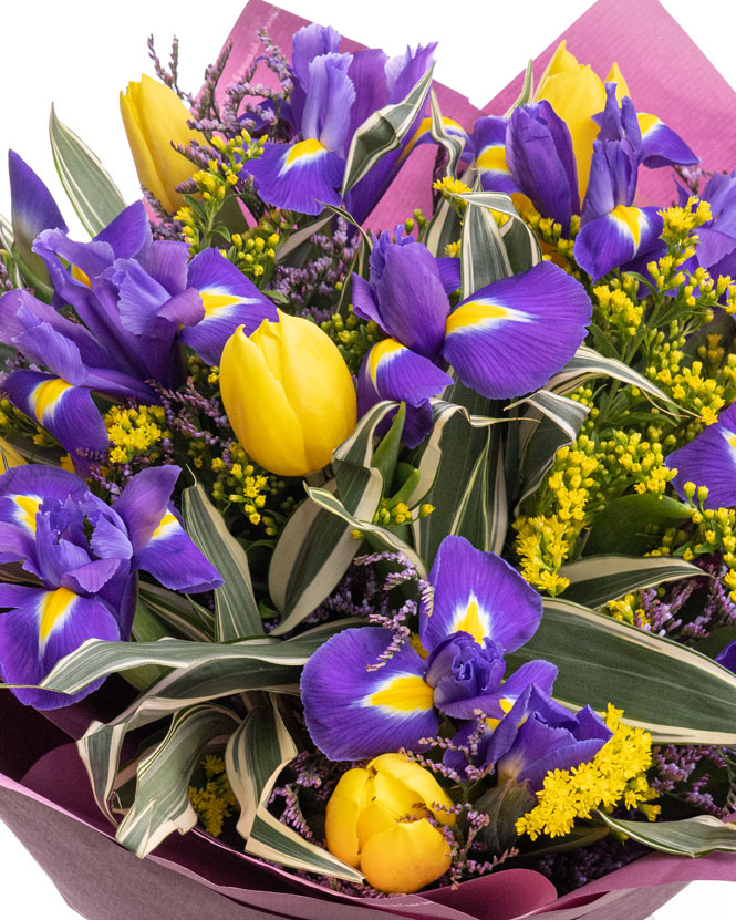 Bouquet of mixed spring flowers