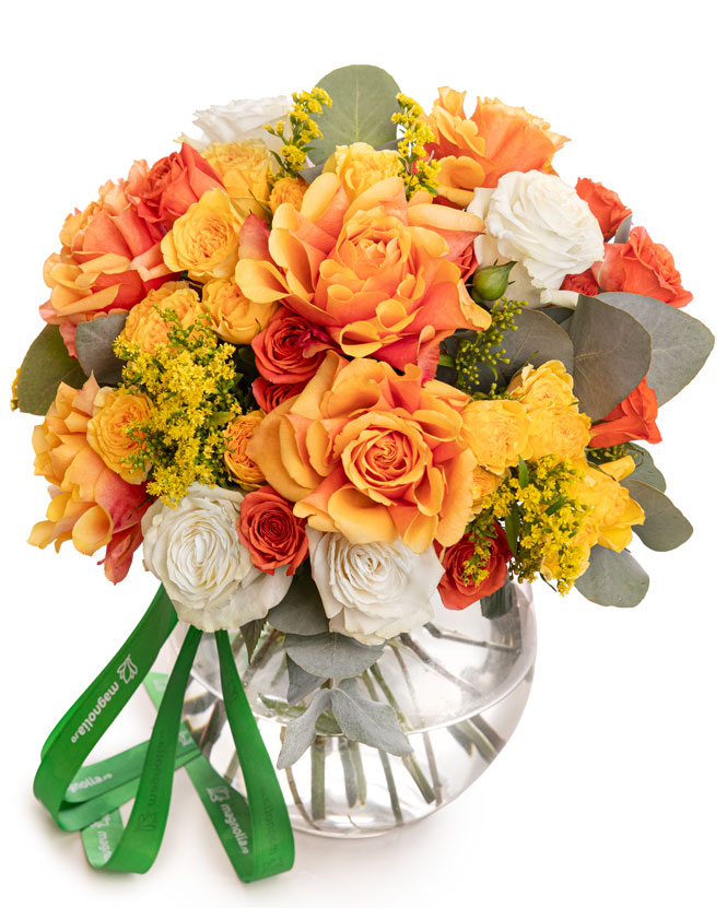 Bouquet with yellow and orange flowers