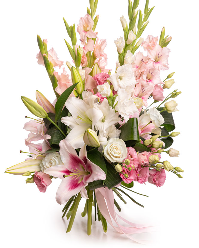 Bouquet of gladioli and lilies