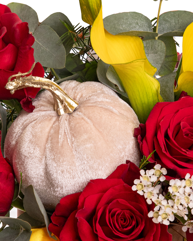 Rose and Calla Lily Autumn Arrangement