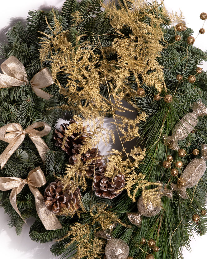 ”Fancy Christmas” door wreath