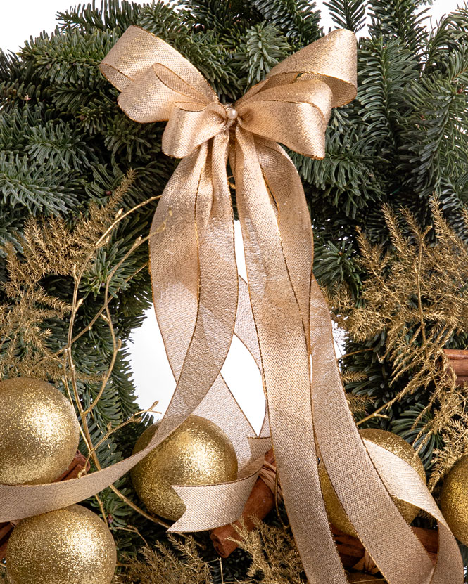 Wreath with Christmas decorations