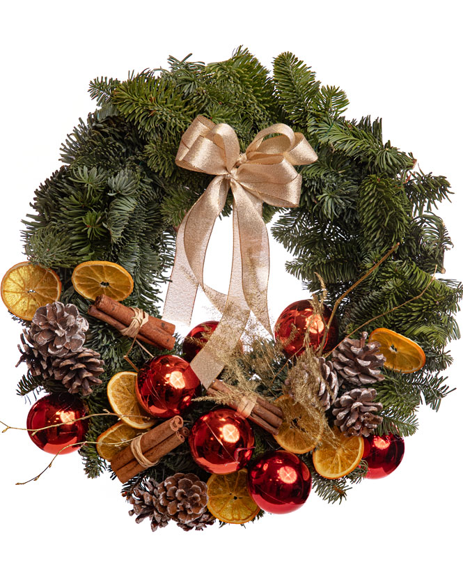 ”Welcome Christmas” door wreath