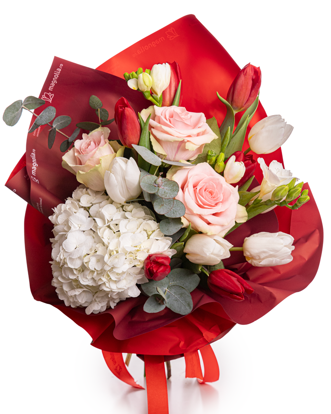 „Blushing flowers” bouquet